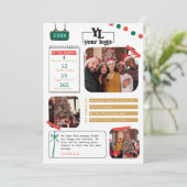 Bedrijfs kerstkaart 'Wat een jaar in review' (Staand voorkant)