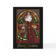 Bedrijfs Kerstmis Kaart met Kerstman