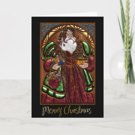 Bedrijfs Kerstmis Kaart met Kerstman