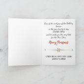 Bedrijfs Kerstmis Kaart met Kerstman (Binnen)