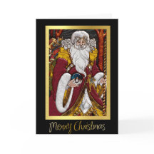 Bedrijfs Kerstmis Kaart met Kerstman