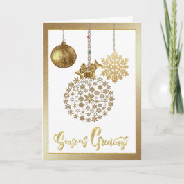 Bedrijfs Kerstmis Kaart met Kerstmis