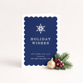 BEDRIJFS KERSTMIS modern minimalistische sneeuwvlo Feestdagen Kaart