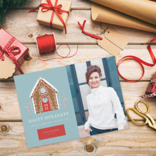 Bedrijfs-kerststol Realty Foto Feestdagenkaart