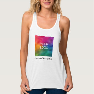 Bedrijfs Logo, aangepaste raceback Slim Tanktop