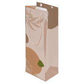 Bedrijfs Logo bedrijf minimalistische afbeelding Wijn Cadeautas (Achterkant Gekanteld)