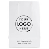 Bedrijfs Logo | Bedrijfs Modern minimalistisch Medium Cadeauzakje (Achterkant)