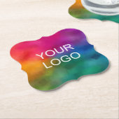 Bedrijfs Logo BedrijfsDouane Sjabloon van de Douan Kartonnen Onderzetters (Gekanteld)