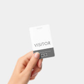 Bedrijfs Logo bezoeker Badge Gray (Handheld)