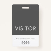 Bedrijfs Logo bezoeker Badge Gray (Achterkant)