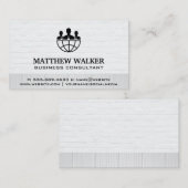 Bedrijfs Logo | Brick Wall Wood Visitekaartje (Voorkant / Achterkant)