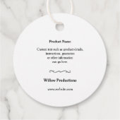 Bedrijfs Logo Cirkel Dank u Labels hangen (Achterkant)