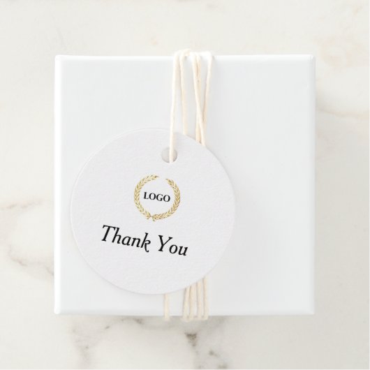 Bedrijfs Logo Cirkel Dank u Labels hangen (In situ)