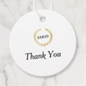 Bedrijfs Logo Cirkel Dank u Labels hangen (Voorkant)