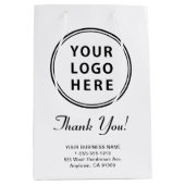 Bedrijfs Logo Dank u Medium Cadeauzakje (Voorkant)