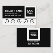 Bedrijfs Logo, Dog Trainer Business Loyalty-kaart Klantenkaartje (Voorkant / Achterkant)