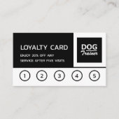 Bedrijfs Logo, Dog Trainer Business Loyalty-kaart Klantenkaartje (Voorkant)