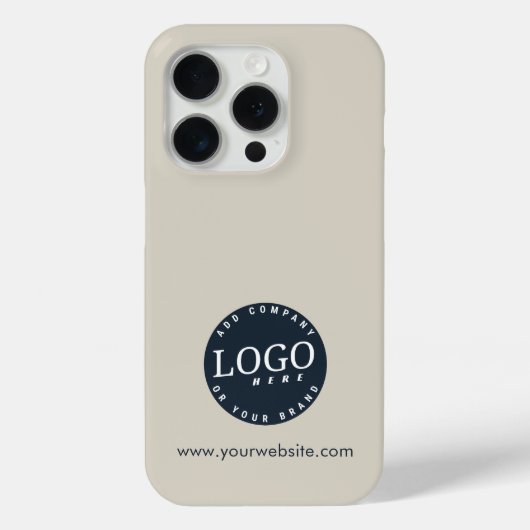 Bedrijfs Logo en de Website van het Bedrijf Douane Case-Mate iPhone Case (Achterkant)
