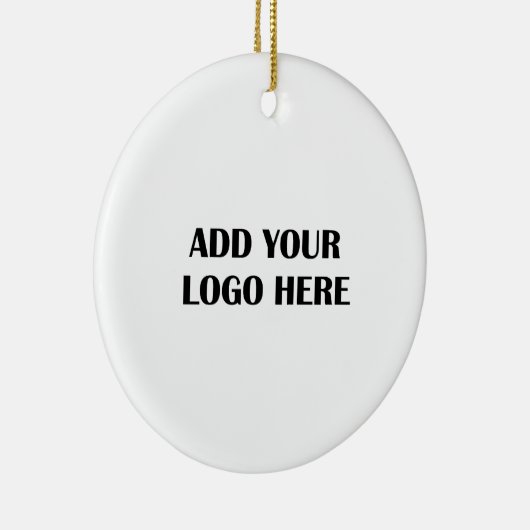 Bedrijfs Logo en Informatie Klant Cadeau Keramisch Ornament (Rechts)