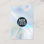 Bedrijfs Logo en QR Code DIY Holographic Visitekaartje (Achterkant)