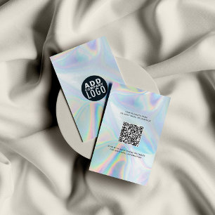 Bedrijfs Logo en QR Code DIY Holographic Visitekaartje