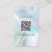 Bedrijfs Logo en QR Code Holographic Visitekaartje (Voorkant)