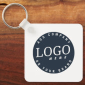 Bedrijfs Logo en QR de Werknemers van het Bedrijf Sleutelhanger (Voorkant)