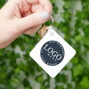 Bedrijfs Logo en QR de Werknemers van het Bedrijf  Sleutelhanger