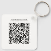 Bedrijfs Logo en QR de Werknemers van het Bedrijf Sleutelhanger (Achterkant)