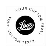 Bedrijfs logo en Ronde tekst, Bedrijfs Professione Rubberstempel (Afrduk)