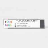 Bedrijfs Logo en Tekst Gepersonaliseerde het Bord Bureau Naambordje (Voorkant)