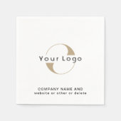 Bedrijfs Logo en Tekst, Schone Minimale Bedrijfs v Servet (Voorkant)