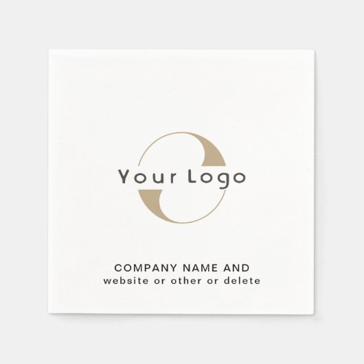 Bedrijfs Logo en Tekst, Schone Minimale Bedrijfs v Servet (Voorkant)