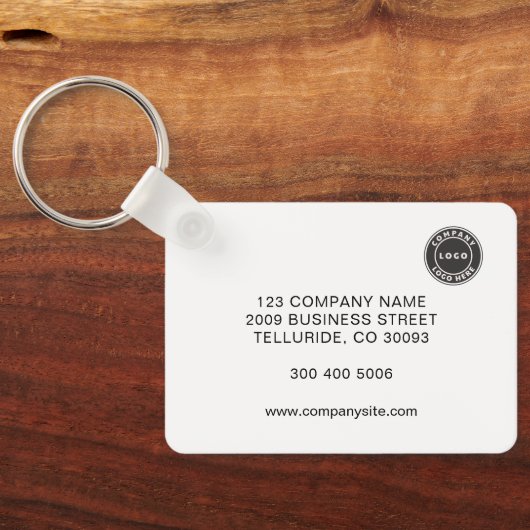 Bedrijfs Logo en Website Douane Bedrijf Sleutelhanger (Achterkant)