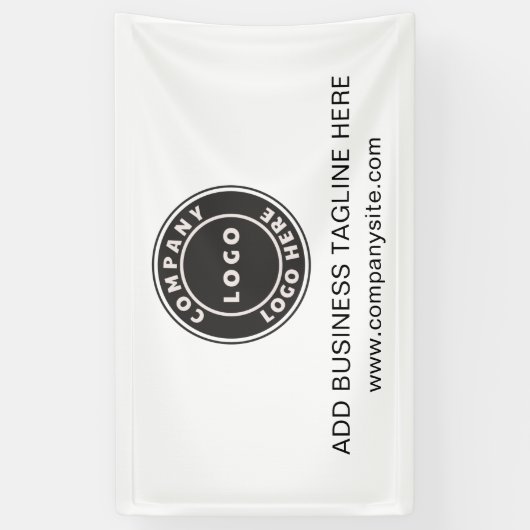 Bedrijfs Logo en Website Douane Bedrijf Spandoek (Verticaal)