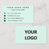 Bedrijfs Logo Gepersonaliseerde Info van het Conta Visitekaartje (Voorkant / Achterkant)