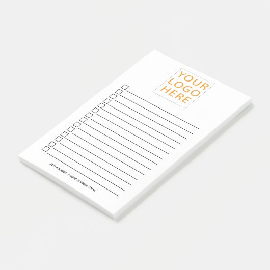 Bedrijfs Logo hier Gepersonaliseerde BedrijfsContr Post-it® Notes (Schuin)