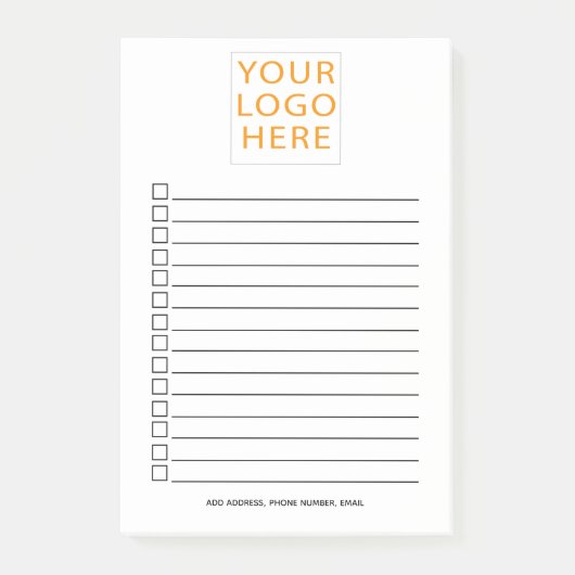 Bedrijfs Logo hier Gepersonaliseerde BedrijfsContr Post-it® Notes (Voorkant)