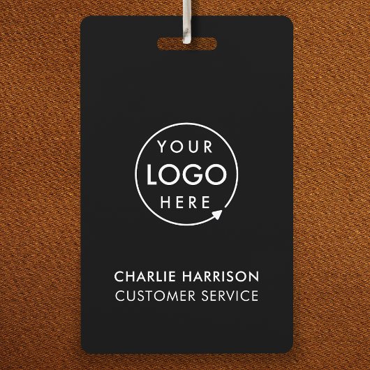 Bedrijfs Logo-ID | Moderne zwarte medewerkers Badge