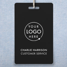 Bedrijfs Logo-ID | Moderne zwarte medewerkers Badge