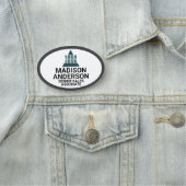 Bedrijfs Logo Kies uw kleur Aangepast Ovaal Naamplaatje (In situ)