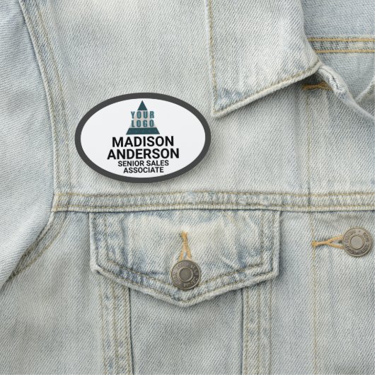 Bedrijfs Logo Kies uw kleur Aangepast Ovaal Naamplaatje (In situ)