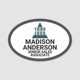 Bedrijfs Logo Kies uw kleur Aangepast Ovaal Naamplaatje