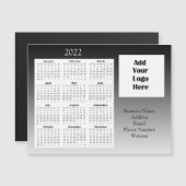Bedrijfs Logo Klantenwaardering 2022 Kalender Magnetische Uitnodiging (Voorkant / Achterkant)