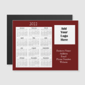 Bedrijfs Logo Klantenwaardering 2022 Kalender Magnetische Uitnodiging (Voorkant / Achterkant)