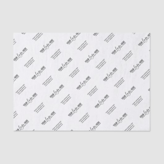 Bedrijfs Logo merk Slogan Persoonlijke Zaken Tissuepapier (Voorkant)