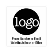 Bedrijfs Logo met 2 Lijnen van Tekst Zelfinktende Stempel (Design)