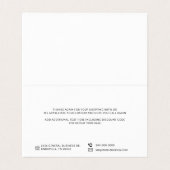 Bedrijfs Logo met briefje Mini Dank u wel Visitekaartje (Binnenkant ongevouwen)