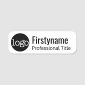 Bedrijfs Logo met Voornaam Professionele Titel Naamplaatje (Voorkant)