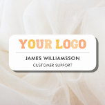 Bedrijfs Logo Modern Personeel Magnetisch Naamplaatje<br><div class="desc">Bent u op zoek naar professionele bedrijfsnaam-tags voor uw winkel of bedrijf? Bekijk deze 'Business Logo Modern Employee Staff Magnetic Name Tag'. U kunt uw eigen logo, naam toevoegen door de personaliseer knoop te klikken of zelfs verder aan te passen, zoals de doopvontstijl en de kleuren door het ontwerphulpmiddel te...</div>